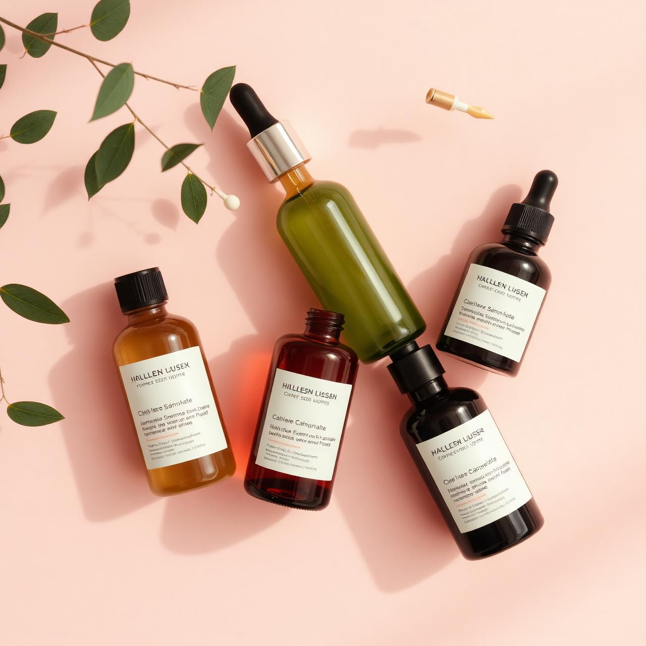 Produtos de skincare elegantes